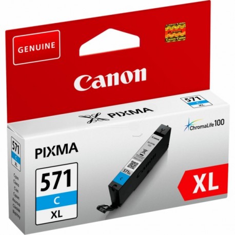 Cartouche Encre Cyan Haute capacité (CLI-571C XL) pour Canon Pixma MG 5750  / MG 6850