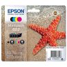 Pack 4 Cartouches d'encre noir + couleur Epson pour WorkForce WF-2830dwf ... (n°603) - 150 + 3 x 130 pages.