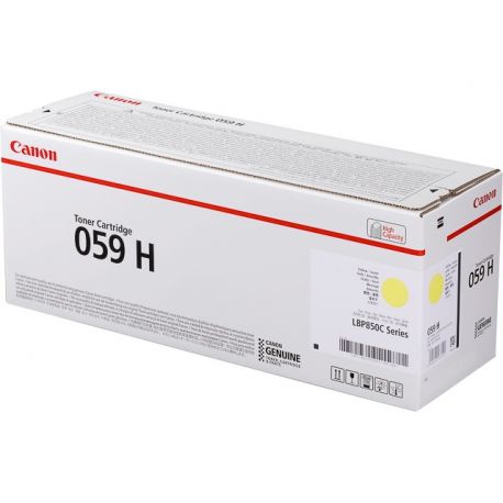 Cartouche Toner Jaune Haute Capacité CANON pour I SENSYS LBP852Cx (N°059H) 