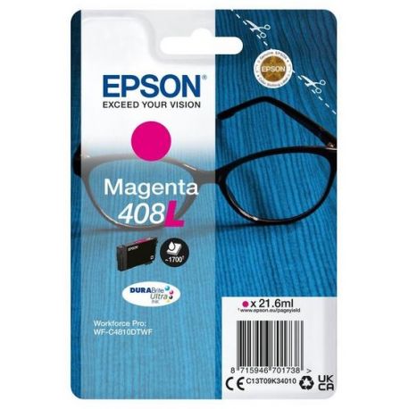 Cartouche d'encre Magenta Haute Capacité Epson pour WorkForce Pro WF-C4810, ... (408L)