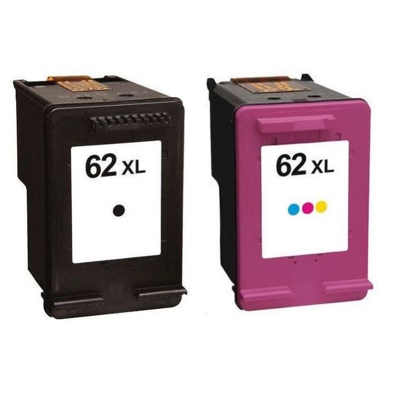 HP 62 Pack cartouche noire + cartouche couleurs pour imprimante jet d'encre
