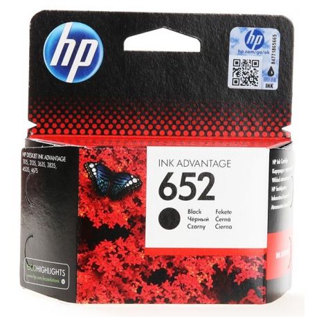 Cartouche noire HP pour Deskjet Ink Advantage 2135,... (N°652)