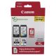 Multipack noir + couleur Canon pour pixma MG2450 / MG2550 / MX495...(PG-545X + CL-546XL + Papier photo)