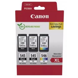 Multipack 2 x noir + couleur Canon pour pixma MG2450 / MG2550 / MX495...(2 x PG-545XL + CL-546XL)