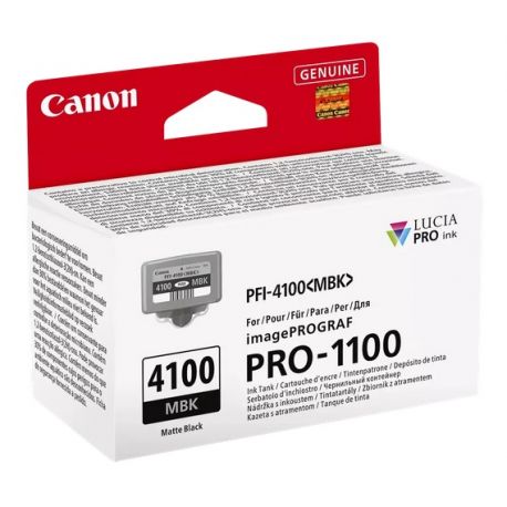 Cartouche Noire Mate Canon pour IMAGEPROGRAF PRO 110/ PRO 1100 GB(PFI-4100MBK)