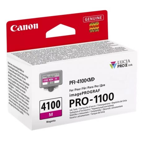 Cartouche Magenta Canon pour IMAGEPROGRAF PRO 110/ PRO 1100 GB(PFI-4100M)