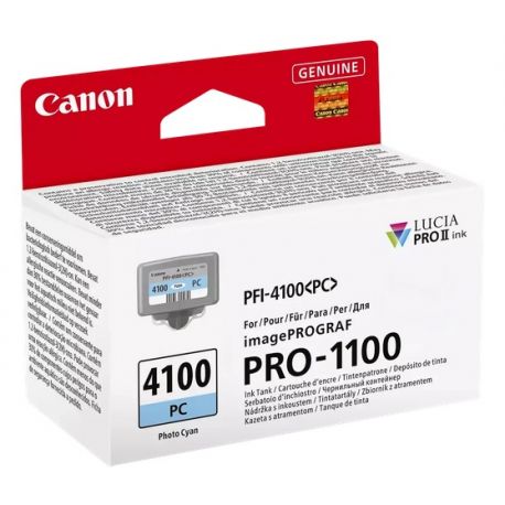 Cartouche Photo Cyan Canon pour IMAGEPROGRAF PRO 110/ PRO 1100 GB(PFI-4100PC)