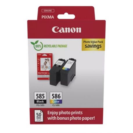 Pack de 2 Cartouches Jet d'encre (noir + couleur) pour Pixma PIXMA TS 7640I/ 7650I .. (PGI-585 / CLI-586)